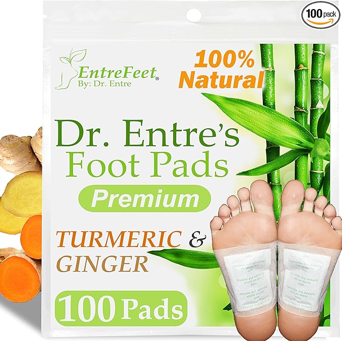 100 Turmeric & Ginger Foot Pads | Premium Pads to Feel Better, Sleep Better & Relieve Stress | Organic Foot Patches-StrideForce Fitness