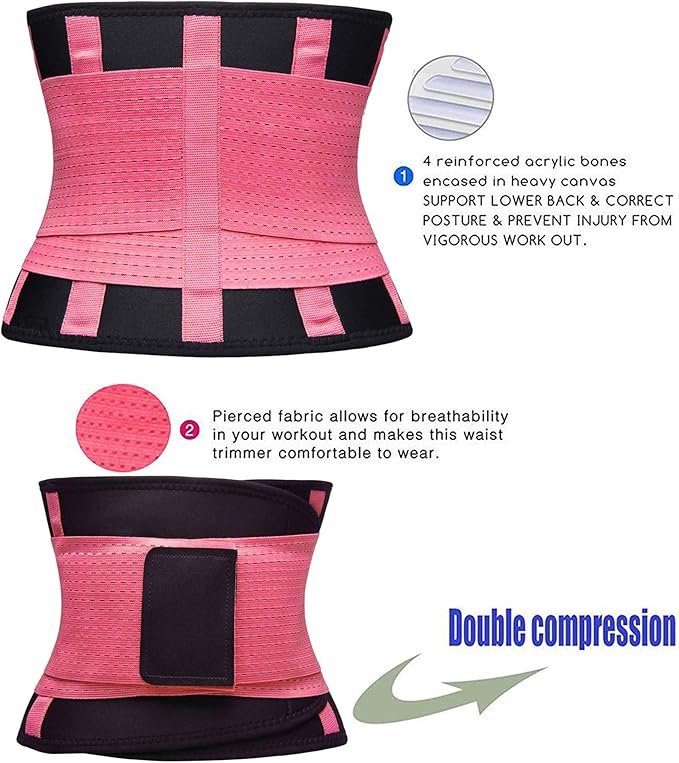 VENUZOR Waist Trainer Belt for Women - Waist Cincher Trimmer - Slimming Body Shaper Belt - Sport Girdle Belt (UP Graded)-StrideForce Fitness