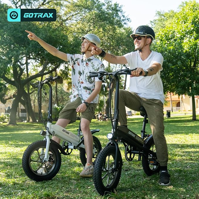 Gotrax S3 Electric Bike, 16x3.0 Fat Tire Electric Bicycle Adults, 750W Peak Motor, Max Range 25 Miles, Up to 20 Mph, Removable Battery, Adjustable Seat, Folding Electric Bike for Adults/Teens 13+-StrideForce Fitness