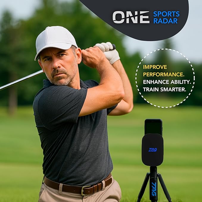 TAG One Sports Radar (120 Ft Range) – AI-Powered Radar Speed Gun with Real-Time Coaching Feedback – Bluetooth Speed Training Device for Baseball, Softball & Golf with App Integration-StrideForce Fitness