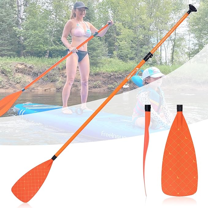 Freein 3-Piece Adjustable & Floating SUP Paddle - Fiberglass Shaft, Nylon Blade (71-83")-StrideForce Fitness