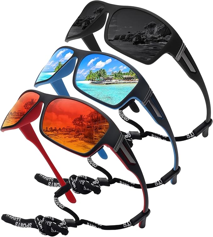 STORYCOAST Polarized Sports Sunglasses for Men Women Unbreakable Frame Cycling Fishing Driving-StrideForce Fitness