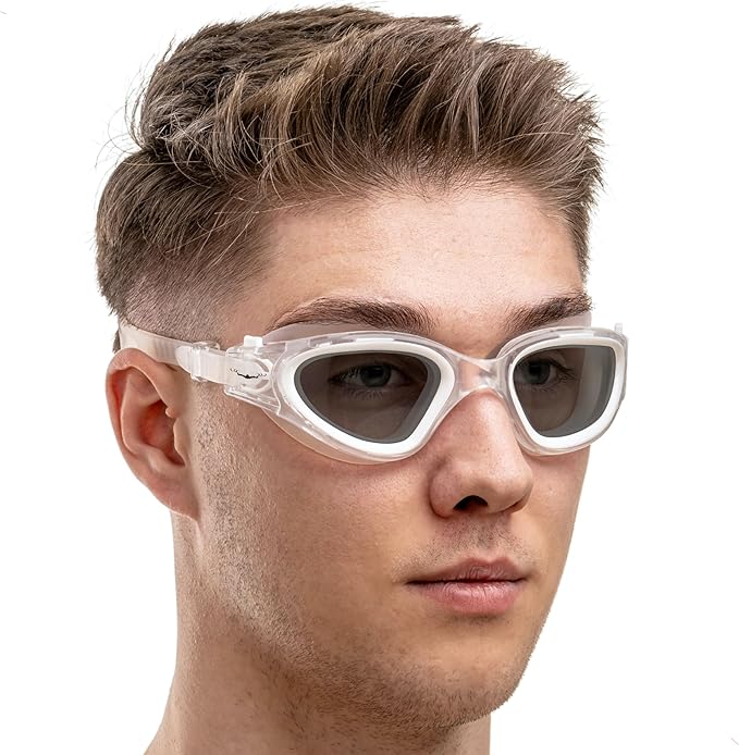 AqtivAqua Swimming Goggles, DX Wide View Swim Goggles for Adult Men Women, Anti Fog No Leaking-StrideForce Fitness