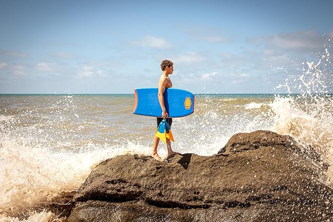 MOREY® Bodyboard Turbo 4 Classic. The Original Body Boards for Beach; Dual Stringer, PE Core, & HDPE for Slick Bottom (2025 Model)-StrideForce Fitness