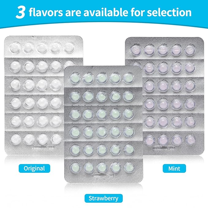 Orthodontic Wax 120 Pack, Easy to Mold Braces Wax, Dental Wax Long-Lasting Hold, Portable and Easy to Tear,Food Grade Relief Wax for Home Travel Office (Mint+Strawberry)