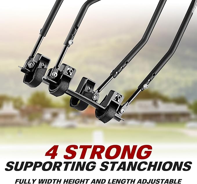 Ibera Bike Rack - Bicycle Touring Carrier Plus+ for Disc Brake/Non-Disc Brake Mount, Fat Tire Bikes, Frame-Mounted for Heavier Top & Side Loads, Height Adjustable for 26"-29" Frames-StrideForce Fitness