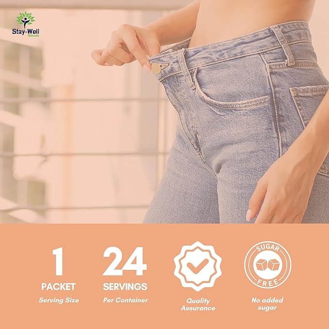 GLP-1 Supplement | Natural GLP-1 Production | GLP 1 Booster Drink Mix to Control Appetite and Cravings | Great Tasting Metabolic Support - Yerba Mate, Garcinia Cambogia, Berberine [Peach]-StrideForce Fitness