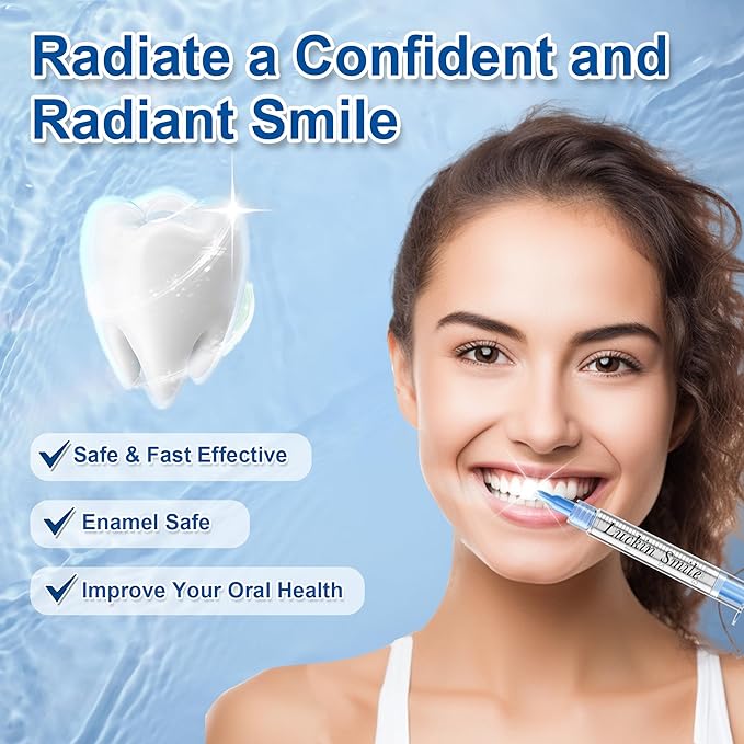 LUCKIN SMILE 10pcs Teeth Whitening Gel Refill with 35% Carbamide Peroxide Suitable for Sensitive Teeth Whitening, Teeth Whiteners Used in Conjunction with Teeth Whitening Kits