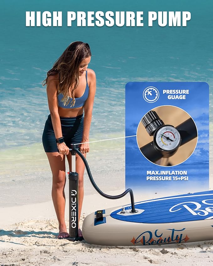 Inflatable Stand Up Paddle Board with SUP Accessories, Anti-Slip EVA Deck, 11'*33" Inflatable Paddle Boards for Adults & Youth of All Skill Levels-StrideForce Fitness