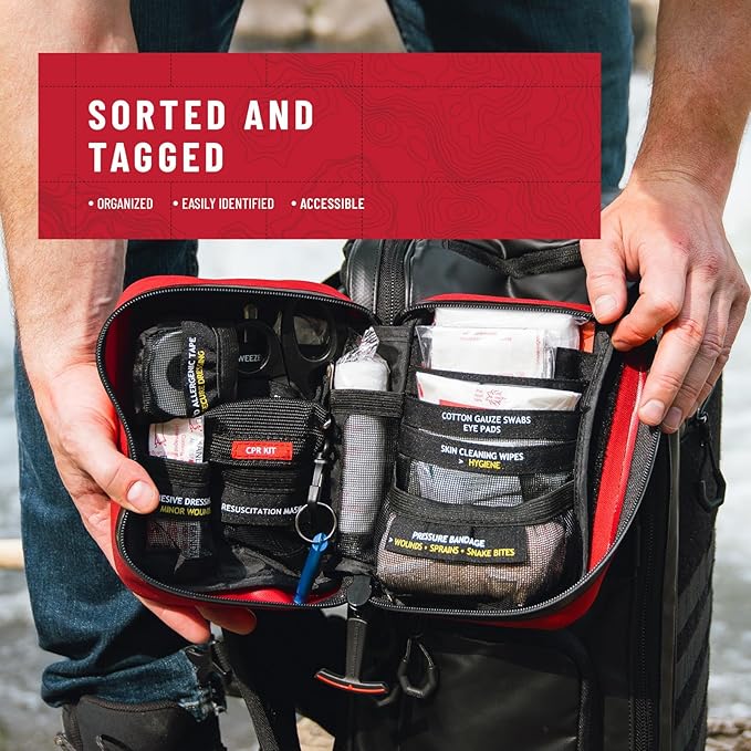 Surviveware 98-Piece Waterproof Premium First Aid & Survival Kit - Comprehensive Emergency Preparedness Gear for Camping, Hiking, Backpacking, and Outdoor Adventures-StrideForce Fitness