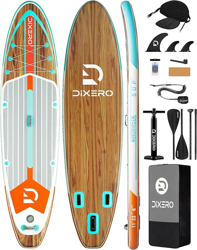 Inflatable Stand Up Paddle Board with SUP Accessories, Anti-Slip EVA Deck, 11'*33" Inflatable Paddle Boards for Adults & Youth of All Skill Levels-StrideForce Fitness