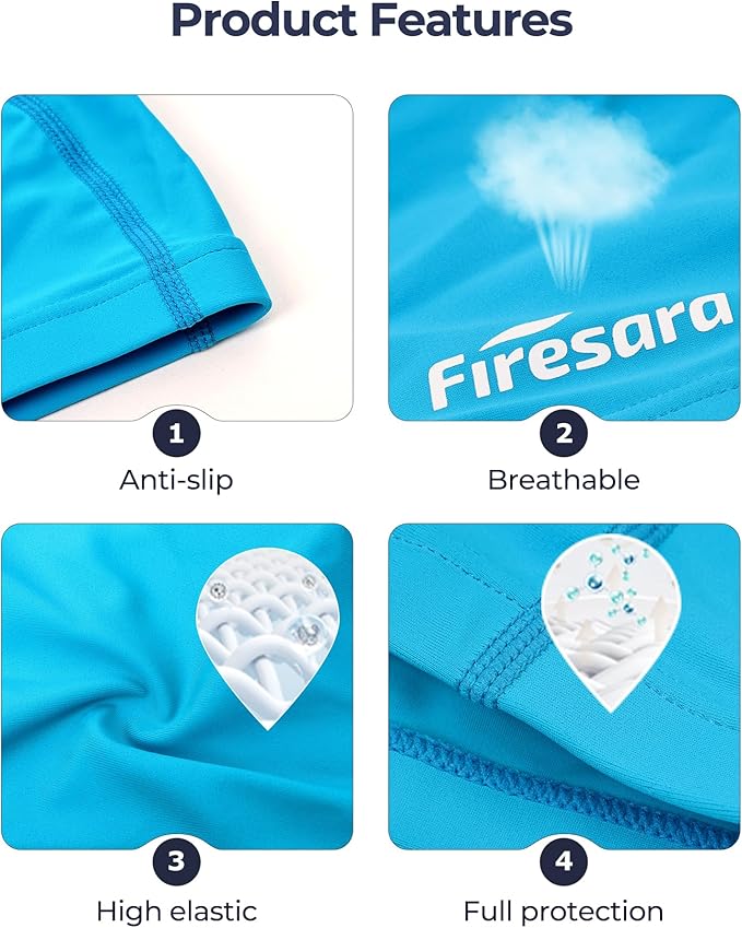 Firesara Fabric Swim Cap, High Elasticity Swimming Cap Keeps Hair Clean Breathable Fit Both Long Hair Short Hair, Swim Caps Woman Girls Men Kids One Size Hat-StrideForce Fitness