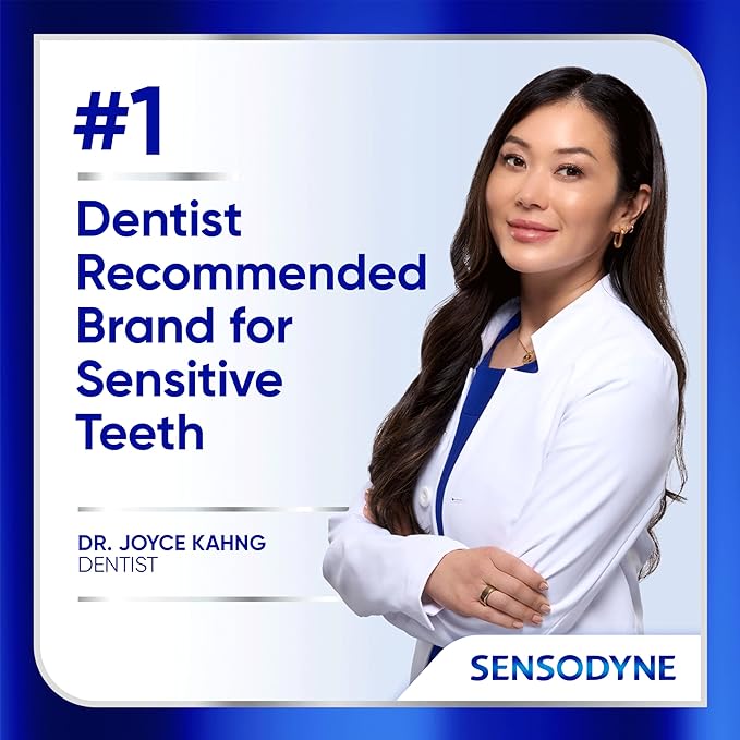 Sensodyne Clinical Repair Whiten & Shine Toothpaste for Sensitivity Relief, 3.4 oz (3 Pack)