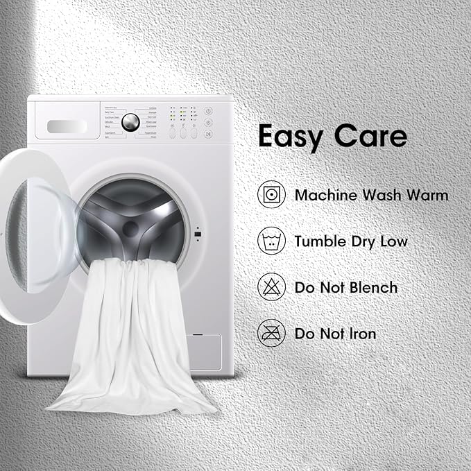 JML Microfiber Towels, Bath Towel Set - Extra Large, Soft, Absorbent, Fast Drying for Adult, Hair, Swimming, Fitness, Sport, Yoga, 4 Pack, 27" x 55", White-StrideForce Fitness