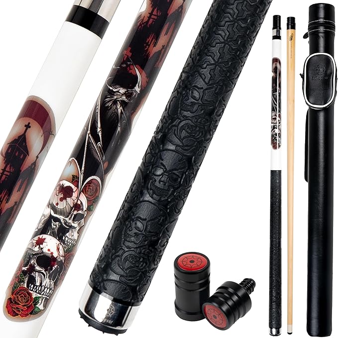 Collapsar CBP Pool Stick with 1X1 Hard Case,13mm Tip with Low Deflection Technology Billiard Cue,58" 2-Pieces 19-21 oz Professional Pool Cue Set-StrideForce Fitness