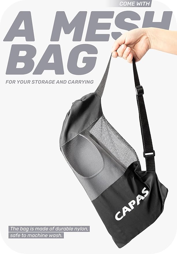 CAPAS Swim Training Fins Comfortable Silicone Lap Swimming Short Blade Floating Flippers with Mesh Bag for Adult Men Women Build Leg Strength-StrideForce Fitness