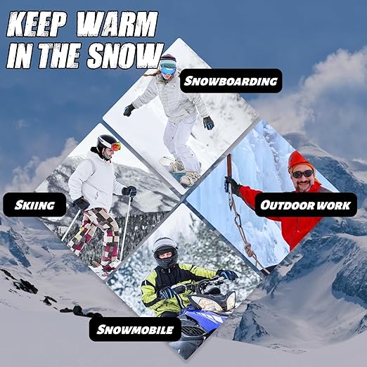 HANDLANDY Insulated Work Gloves Waterproof for Men Women, 3M Thinsulate Ski Gloves Winter Cold Weather Work Gloves Touchscreen (Large, Black)-StrideForce Fitness