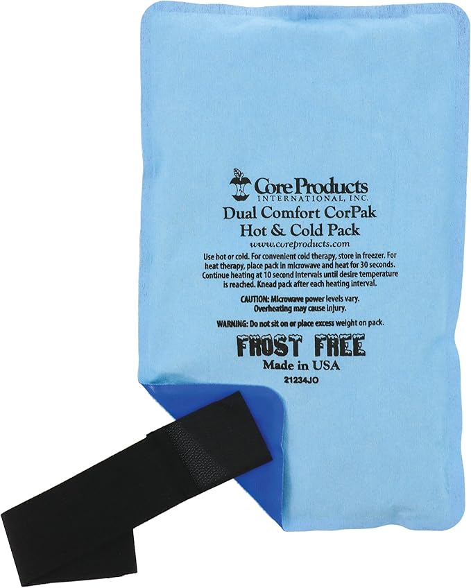 Core Products Dual Comfort CorPak - Reusable hot/Cold Pack for Knee, Back, Shoulder, or Ankle Pain; Use hot or Cold; Made in USA - 6" x 10"-StrideForce Fitness