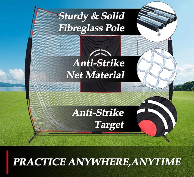 Golf Practice Hitting Nets for Backyard Driving Indoor Use Heavy Duty Practice Golf Driving Pitching Nets for Backyard-StrideForce Fitness
