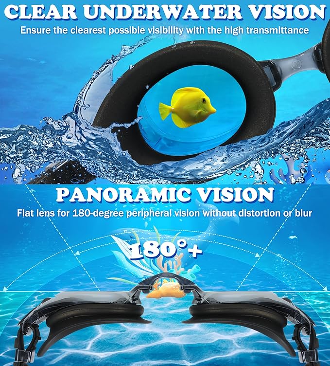 Aegend 2 Pack Kids Goggles, Swimming Goggles for Kids Age 4-16 Boys and Girls Youth, Anti-Fog Waterproof Anti-UV Pool Goggles-StrideForce Fitness