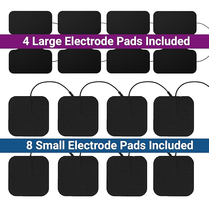 iReliev TENS + EMS Combination Unit Muscle Stimulator for Pain Relief, Arthritis, Muscle Strength - Treats Tired, Sore Muscles in Your Shoulders, Back, Ab's, Legs, Knee's, More-StrideForce Fitness