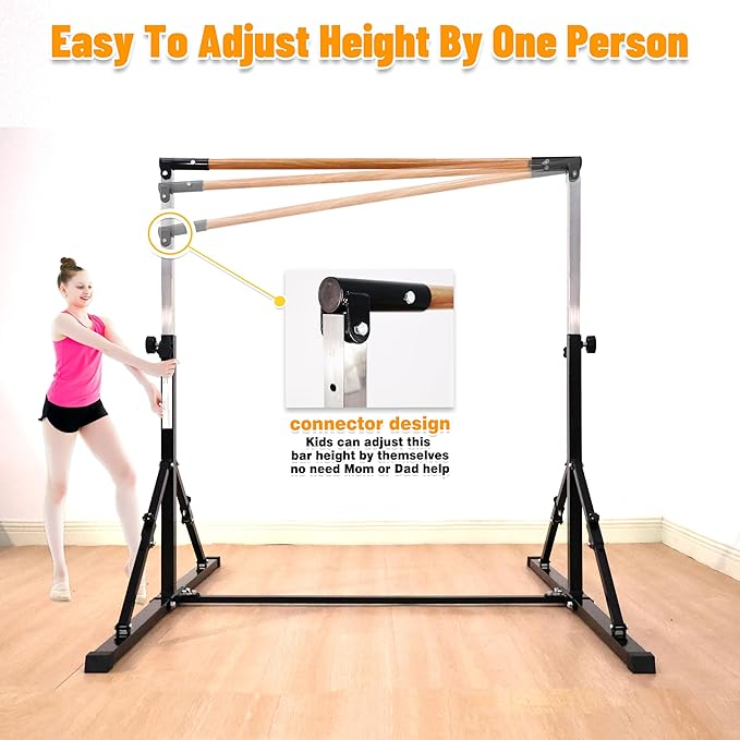 4FT/5FT Gymnastic Bar Set Gymnastics Horizontal Bar Gymnastics Kip Bar for Kids Home Use-StrideForce Fitness