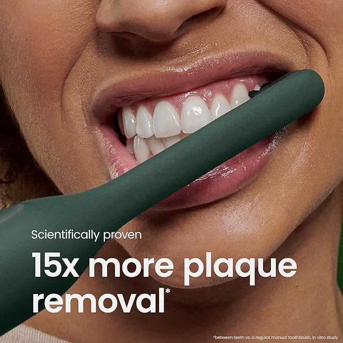 quip Ultra Brush Pod Refill Heads - 4 Pack - Verified quip Brush Head Refills for Sonic Electric Toothbrushes - Soft Bristles, Compact - Last 3 Months Each - Black