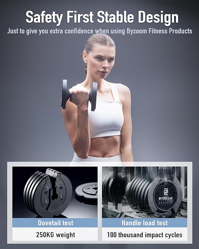 Adjustable Dumbbell – 12.5/25lb Single Unit OR Set of 2 – 5-in-1 Adjustable Weight for Home Gym, Strength Training & Fitness Workouts, White OR Black-StrideForce Fitness