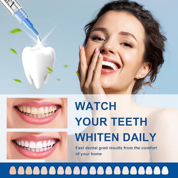 LUCKIN SMILE 10pcs Teeth Whitening Gel Refill with 35% Carbamide Peroxide Suitable for Sensitive Teeth Whitening, Teeth Whiteners Used in Conjunction with Teeth Whitening Kits