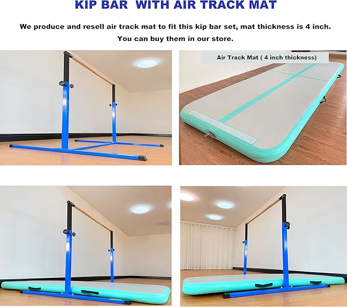 4FT/5FT Gymnastic Bar Set Gymnastics Horizontal Bar Gymnastics Kip Bar for Kids Home Use-StrideForce Fitness