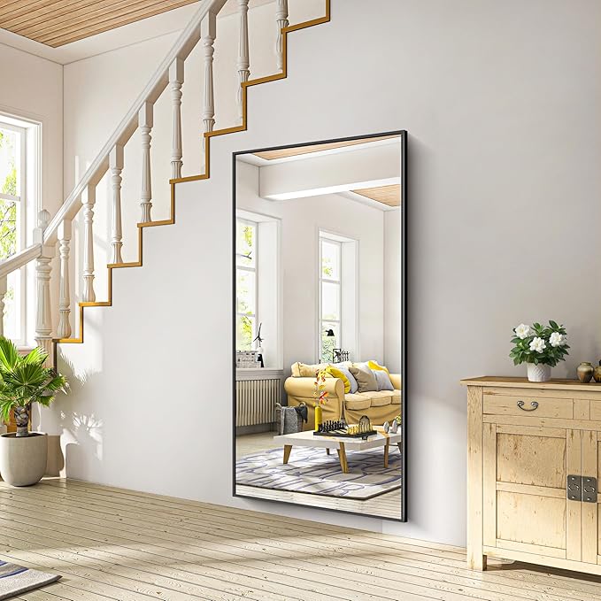 Bathroom Mirror,72x36 inch Bathroom Mirrors for Over Sink,Large Wall Mirror for Bathroom Wall Mounted Rectangle Mirrors,Black Vanity Mirror for Living Room,Bedroom Entryway,Horizontal/Vertical-StrideForce Fitness