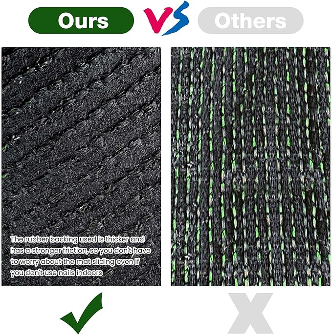 Yescom Sports Sled Strips Turf Gym Turf Flooring for Weight Sled Push Gym Equipment Outdoor Indoor Use 65'x5'(325 Sq.Ft) 0.4" H-StrideForce Fitness