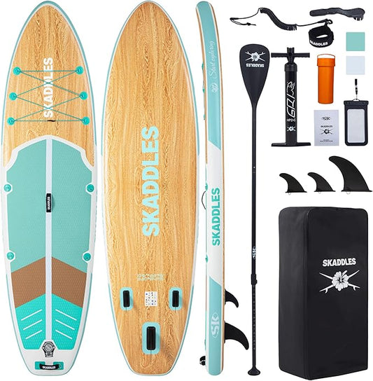 10’6’’ Portable Inflatable Stand Up Paddle Board (SUP) for Adults and Youth with Non-Slip Deck – Complete Accessories Kit, Perfect for Fishing, Yoga, Fitness & Family Fun-StrideForce Fitness