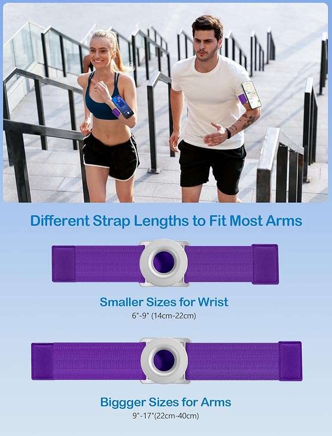 TOPGO Running Phone Holder for iPhone [360° Rotatable & Upgrade Anti-Drop] Magnetic Wrist Phone Holder, Magsafe Armband Compatible with iPhone 16 Pro and Android - Purple-StrideForce Fitness
