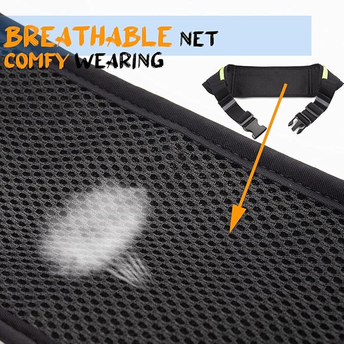 USHAKE Slim Running Belt, Workout Fanny Pack for Men Women,Exercise Waist Pack for Apple iPhone Holder, Runner Belt for Running Walking Cycling Camping Gym-StrideForce Fitness