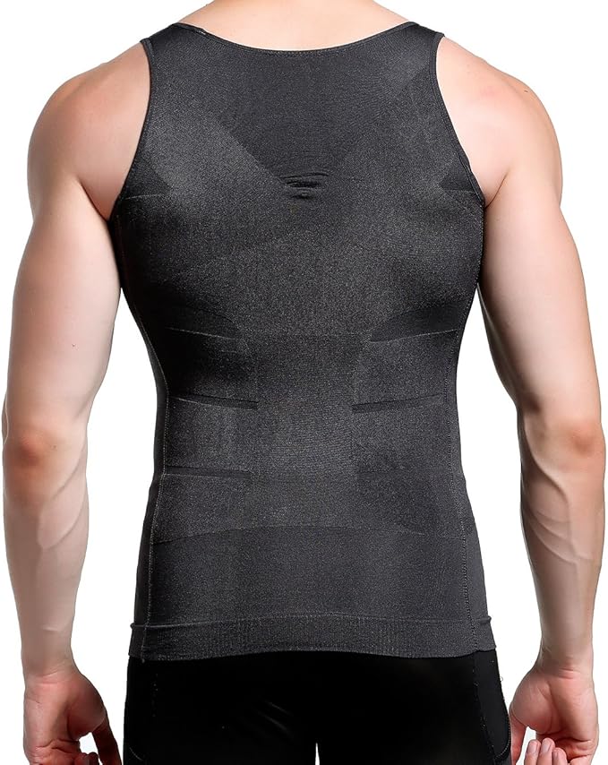 GKVK Mens Slimming Body Shaper Vest Shirt Abs Abdomen Slim-StrideForce Fitness