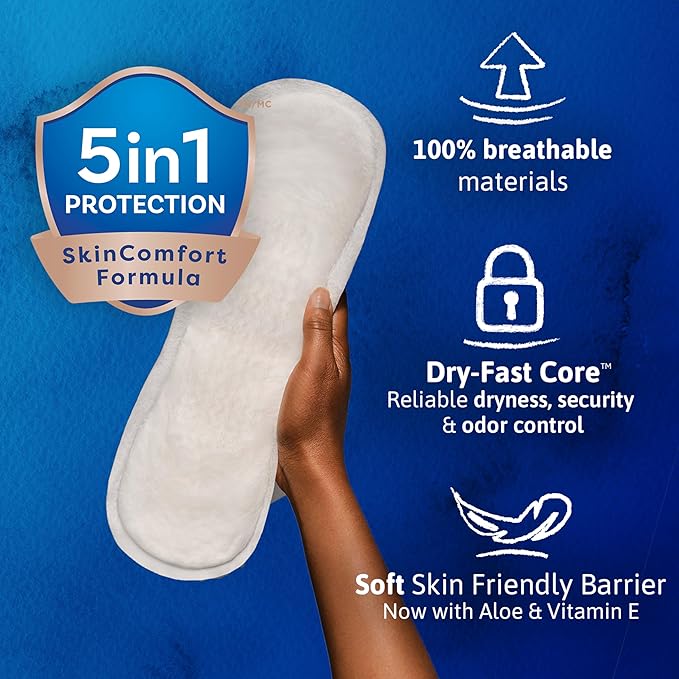 TENA Sensitive Care Maximum Absorbency Incontinence Pads for Women, Bladder Control Pad, Long Length, 39 Count (Packaging May Vary)