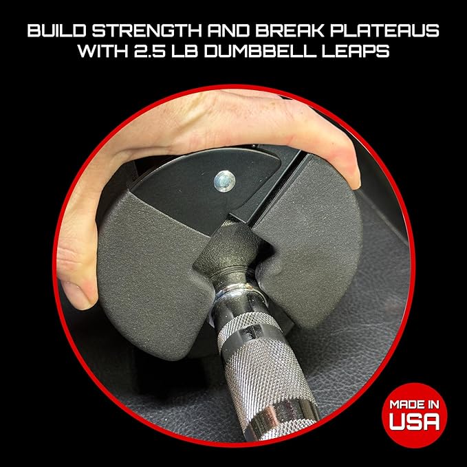 Micro Gainz Dumbbell Fractional 1.25lb Weight Plate, Ideal for Micro Loading, (Choose Color) 4 Piece Fractional Weight Plates, Designed for Dumbbell Training, Made In USA-StrideForce Fitness