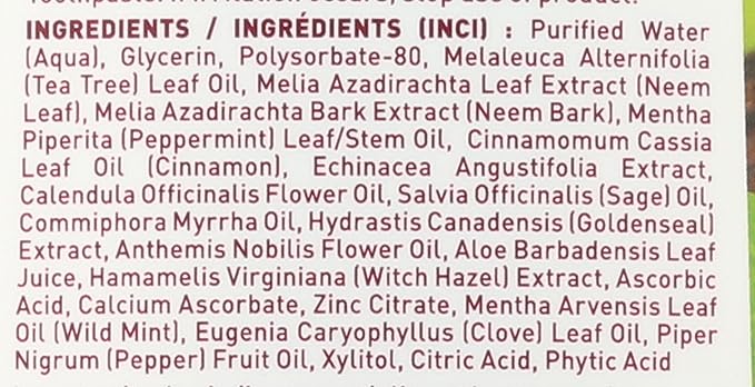 Desert Essence Alcohol-Free Mouthwash with Tea Tree Oil and Aloe, Sugar-Free, Oral Rinse to Fight Bad Breath & Dry Mouth, Vegan, Non-GMO, SLS-Free, Gluten-Free, Cinnamint Flavor, 16oz