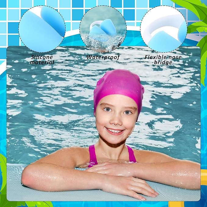 2 Pack Nose Plugs for Swimming for Adults and Kids (Age 7-12), Waterproof Soft Silicone Swimming Protectors Nose Block Nostril Plugs for Swimmers Surfers Water Sports-StrideForce Fitness