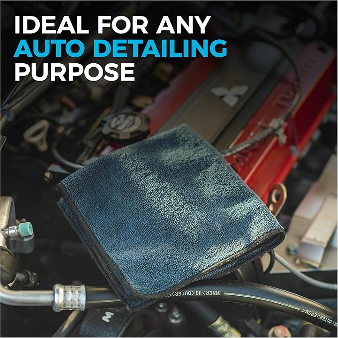 The Rag Company - All-Purpose Microfiber Terry Cleaning Towels - Commercial Grade, Highly Absorbent, Lint-Free, Streak-Free, Kitchens, Bathrooms, Offices, 300gsm, 16in x 16in, Grey (12-Pack)-StrideForce Fitness