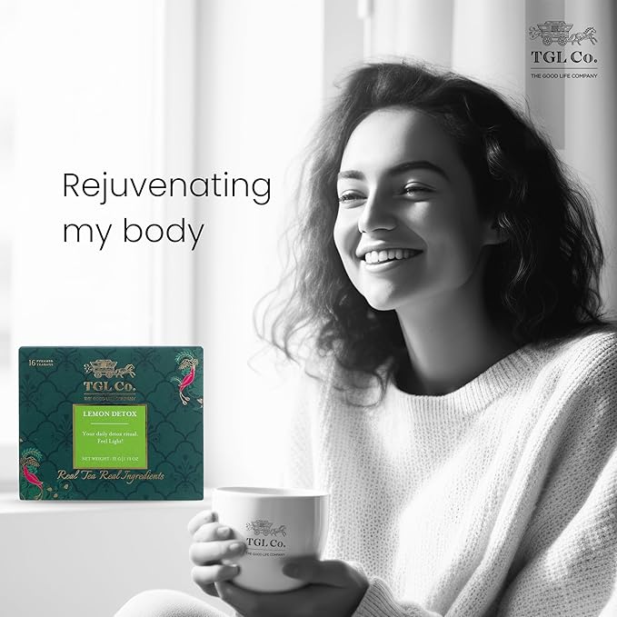 TGL Co. Lemon Detox Tea (16 Green Tea Bags) | Lemon Tea Keeps Hydrated | Sip it Hot or Iced-StrideForce Fitness