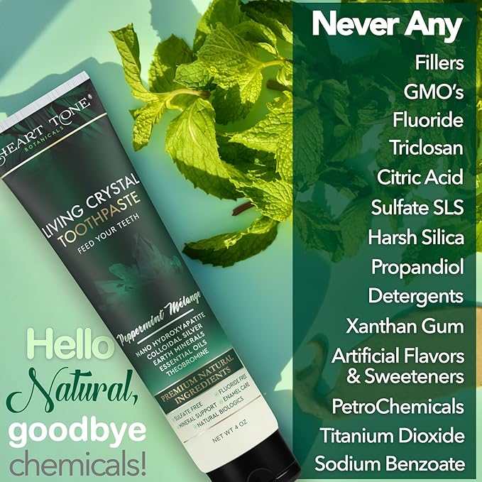 Holistic Oral Care Bundle – Living Crystal Hydroxyapatite Toothpaste + Nano Silver Mouthwash | Natural Mineral-Based Oral Care | Alcohol-Free & Mint Fresh