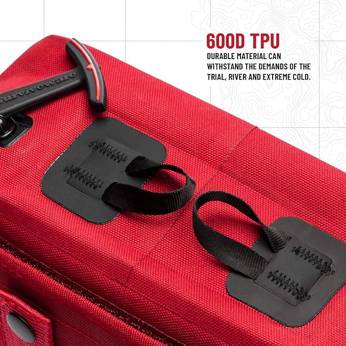 Surviveware 184 Pcs Waterproof Premium Survival First Aid Kit - Survival Emergency Preparedness for Travel Camping Gear, Survival Kit and Outdoor Emergencies - Survival Kit-StrideForce Fitness