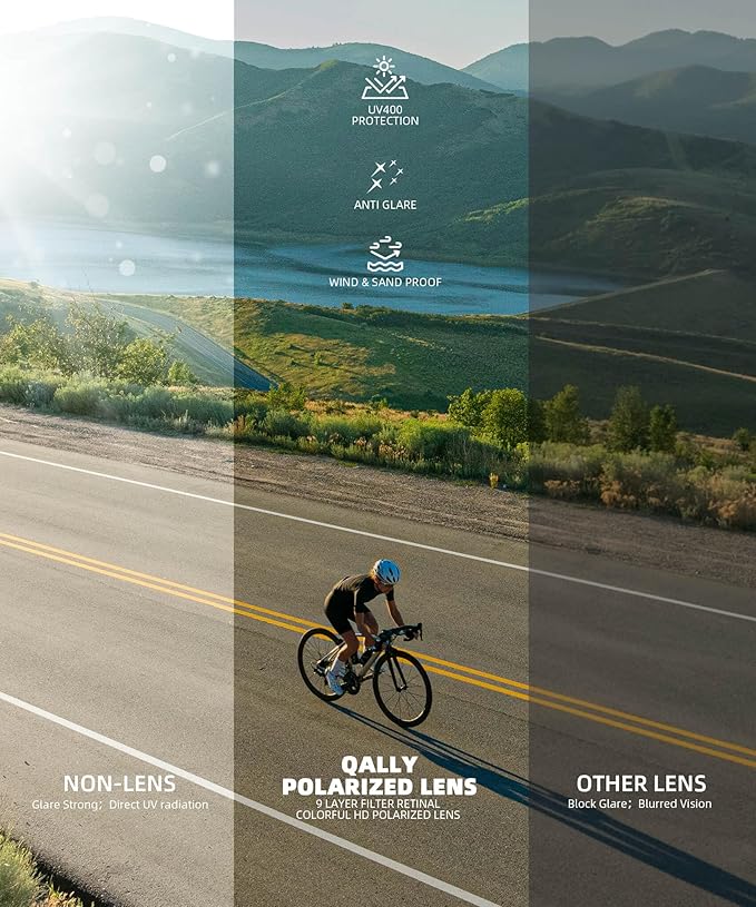 Polarized-Sunglasses-Men Sports Mens-Sunglasses: Sun-Glasses with UV400 Protection for Driving Golf Fishing Running-StrideForce Fitness