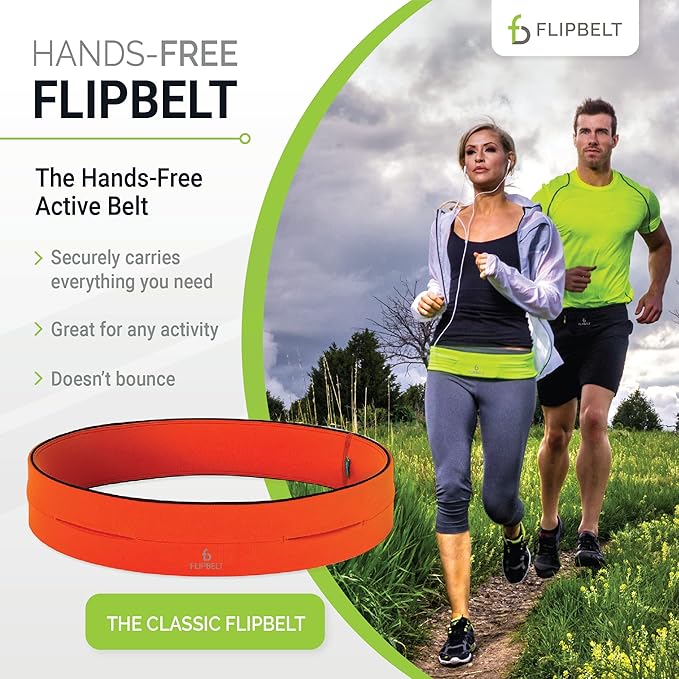 FlipBelt Classic Running Belt, Running Fanny Pack for Women and Men, USA Company-StrideForce Fitness