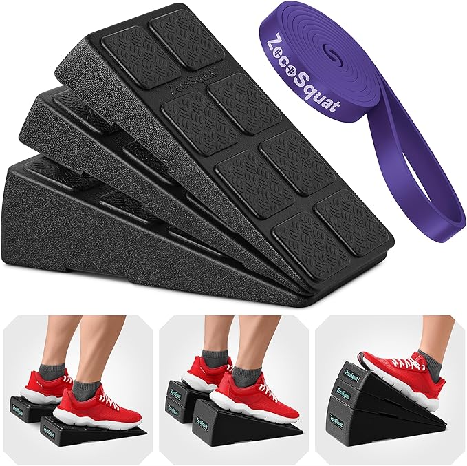 Squat Wedge - Squat Wedge Block 520 LBS Weight Capacity - Slant Board for Calf Stretching - Calf Stretcher Slant Board - yoga blocks-StrideForce Fitness