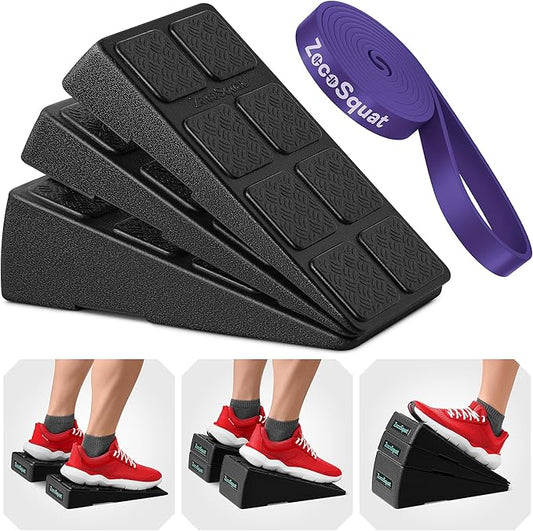 Squat Wedge - Squat Wedge Block 520 LBS Weight Capacity - Slant Board for Calf Stretching - Calf Stretcher Slant Board - yoga blocks-StrideForce Fitness
