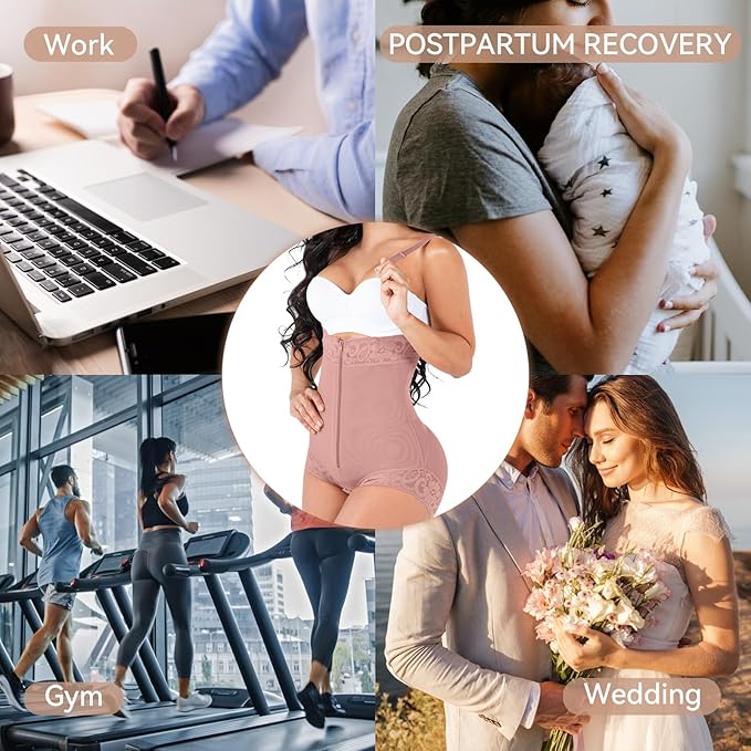 Shapewear for Women Tummy Control Fajas Colombianas Body Shaper Butt Lifter Compression Garment Open Bust Bodysuit-StrideForce Fitness