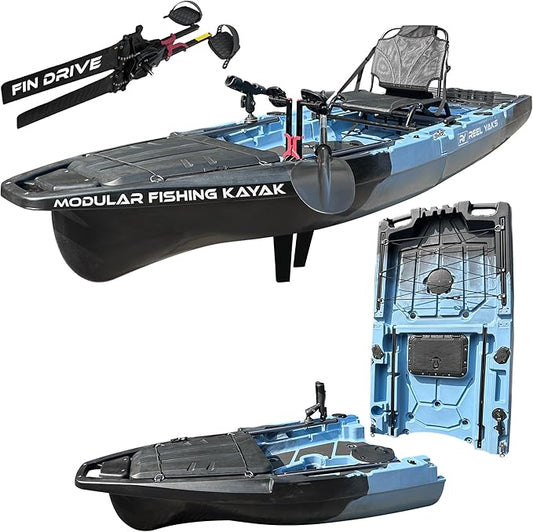 Recon Modular Fishing Kayak - 10ft Lightweight, Sit On Top Kayak for Adults & Youth - Stable & Portable, Ideal Space-Saving Design - 400 lbs Capacity